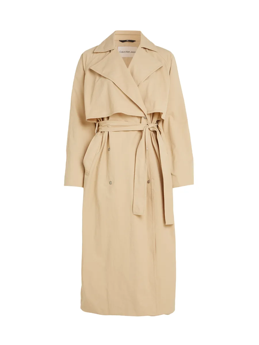 Тренч Calvin Klein Jeans "BELTED TRENCH COAT", цвет Warm Sand — фото 4