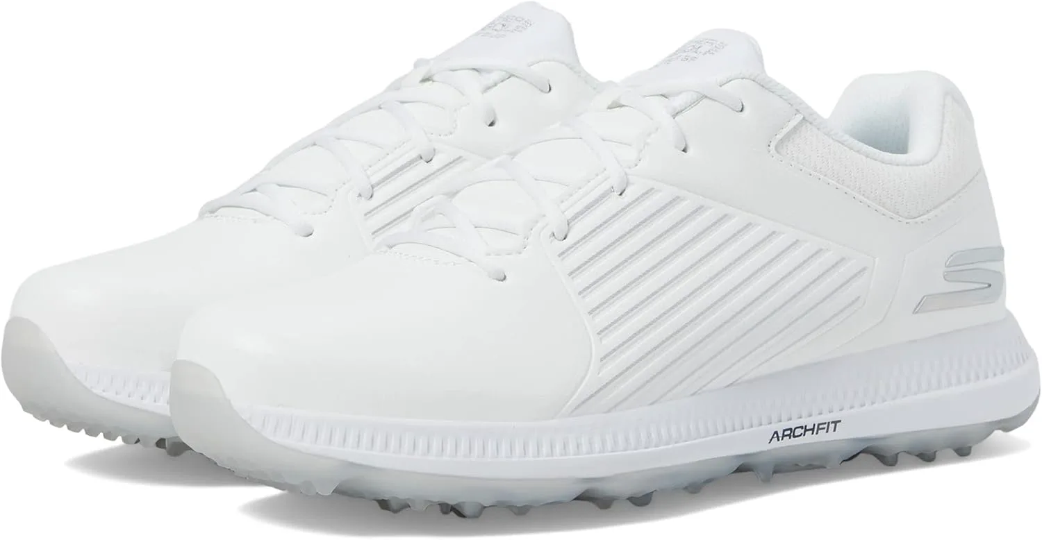 Мужские водонепроницаемые гольф-туфли Skechers Elite 5 Arch Fit, белый/серебристый — фото 3