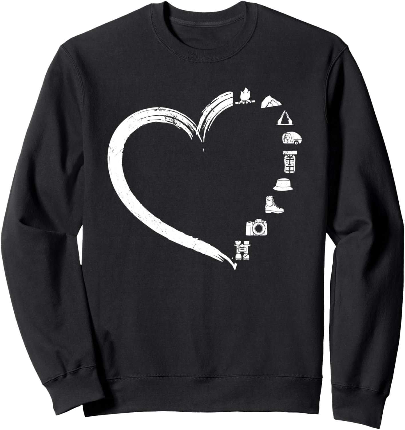 

Резиновая толстовка для кемпинга и отдыха на природе с принтом «Camping Heart», черная Camping Heart Proud Camper Apparel, Черный, Резиновая толстовка для кемпинга и отдыха на природе с принтом «Camping Heart», черная Camping Heart Proud Camper Apparel