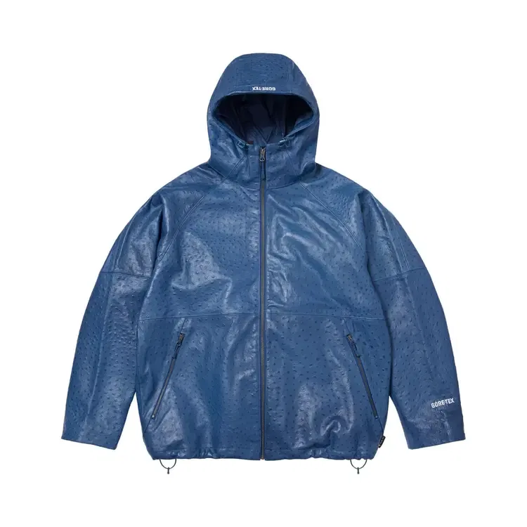 Куртка из кожи с тиснением Supreme GORE-TEX, синий
