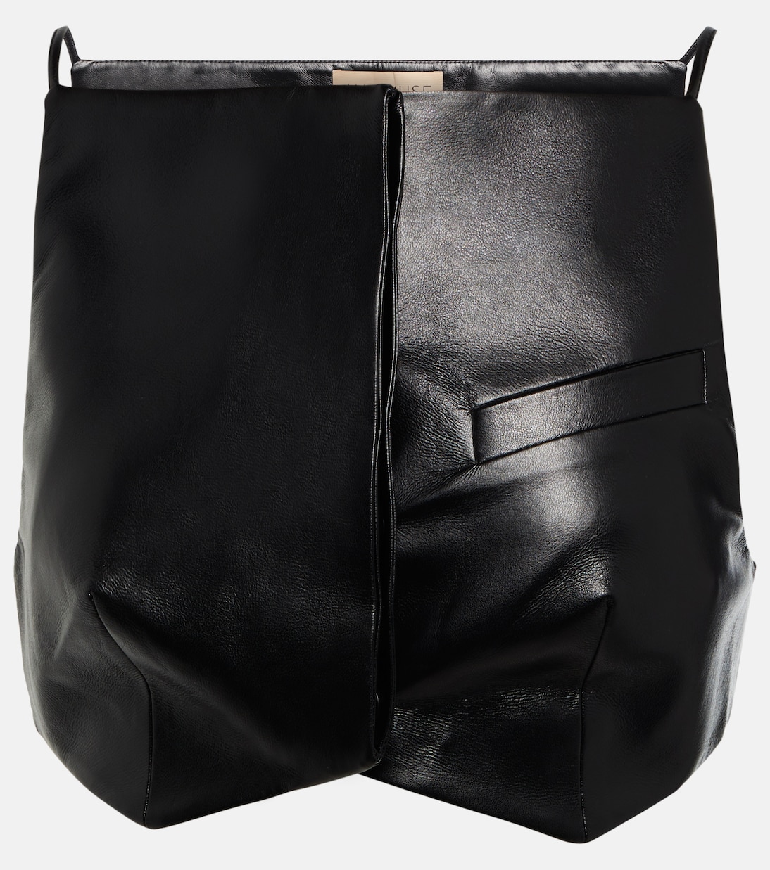 

Укороченный топ Elfi из искусственной кожи Aya Muse, черный