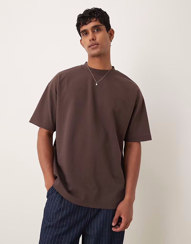 

Футболка Asos Design Heavyweight Oversized, коричневый