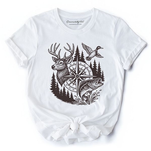 

Футболка для рыбалки и охоты Deer duck, камуфляж vintage compass Ornamentallyyou, White, Белый, Футболка для рыбалки и охоты Deer duck, камуфляж vintage compass Ornamentallyyou, White
