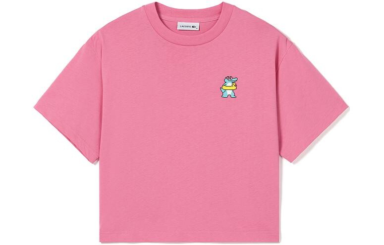 

Укороченный топ женский фуксия Lacoste