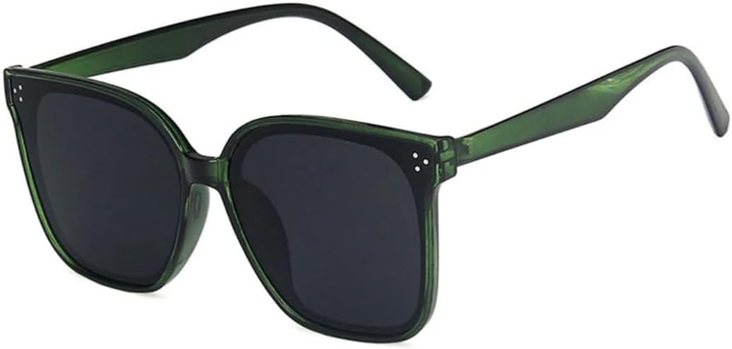 

Модные солнцезащитные очки класса люкс с заклепками для женщин и мужчин, винтажные, стильные, для путешествий и вождения, с защитой от УФ-излучения UV400 VVTWSSW, Green Gray