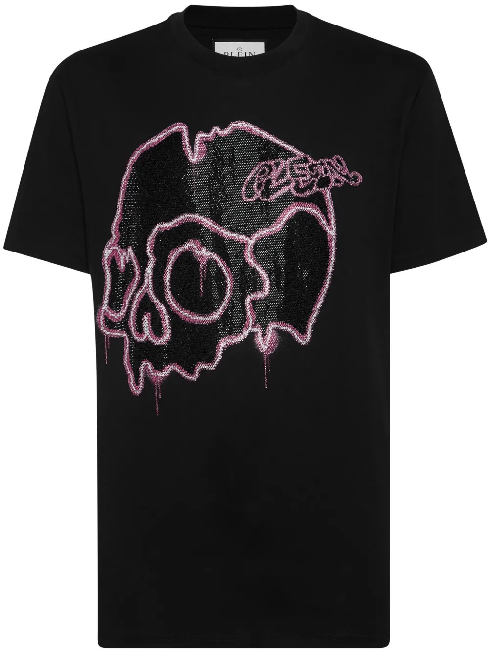 

Футболка с принтом Dripping Skull Philipp Plein, черный