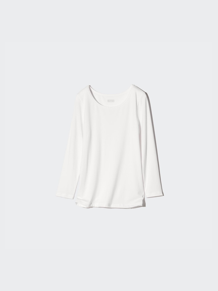 

Футболка Heattech с круглым вырезом Uniqlo, цвет 00 белый