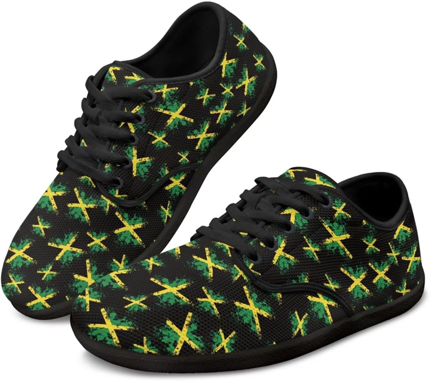 

Мужские походные кроссовки Jeiento с американским флагом, широким носком и нескользящей подошвой, модель Patriots, Faded Jamaican Flag