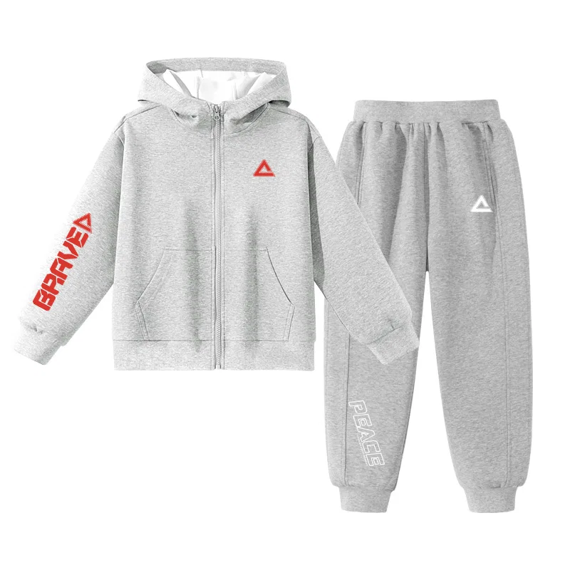 Детский спортивный костюм с капюшоном PEAK Light Heather Gray