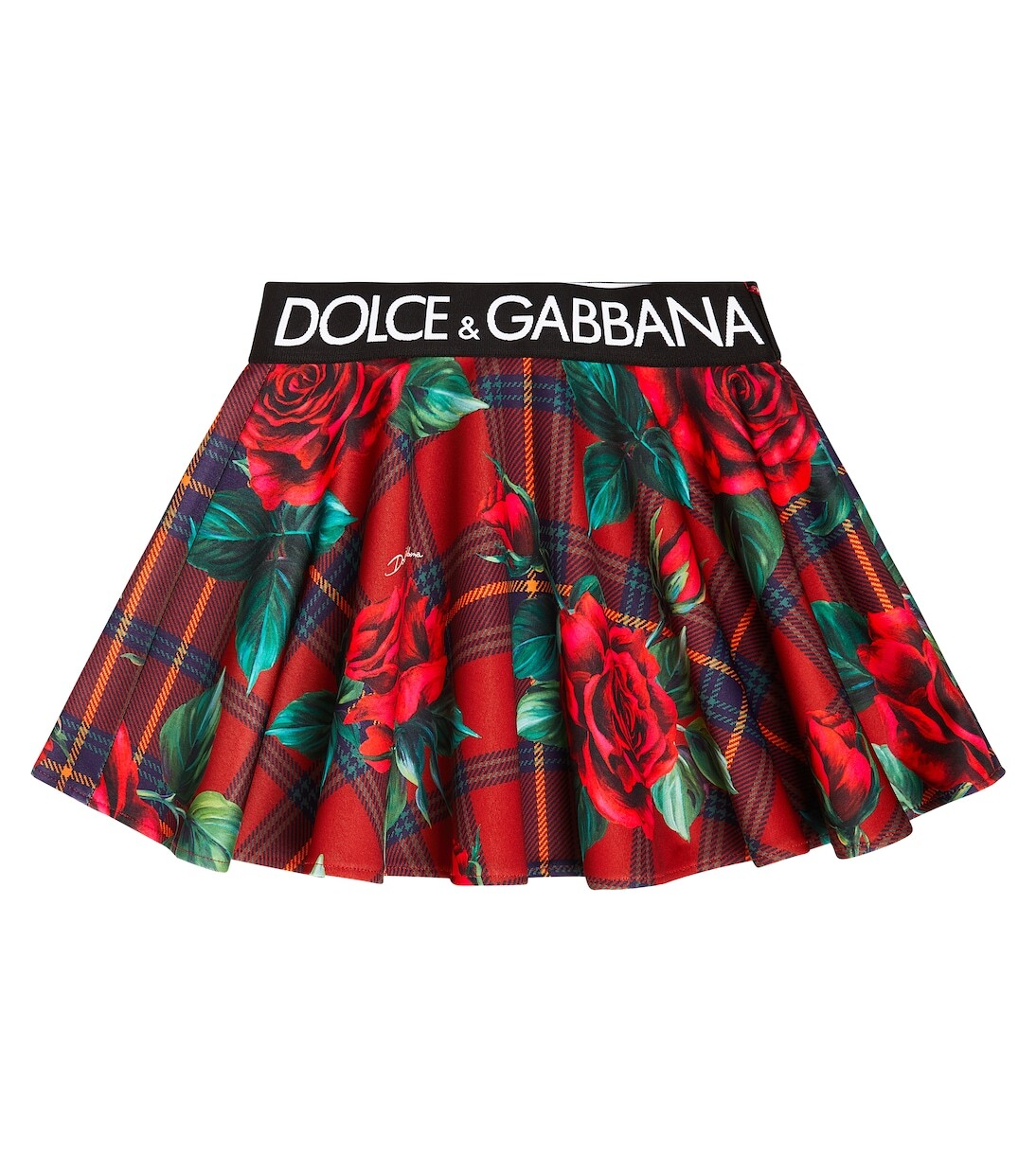 

Юбка с аквалангом с принтом Dolce&Gabbana Kids, мультиколор