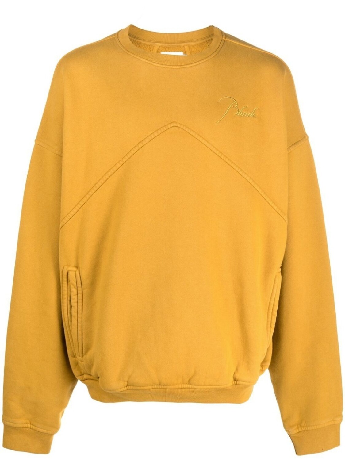 

RHUDE толстовка с вышитым логотипом, желтый