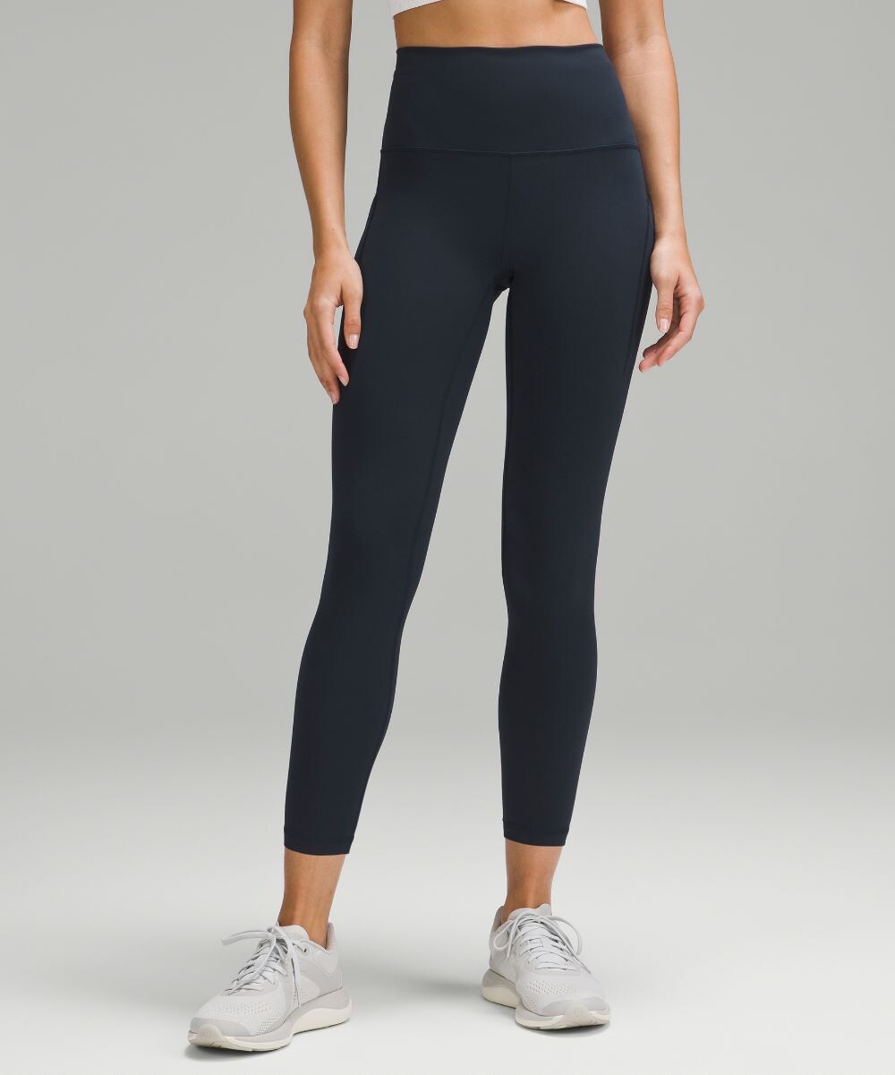 

Леггинсы Wunder Train с высокой посадкой и карманами Lululemon, нави