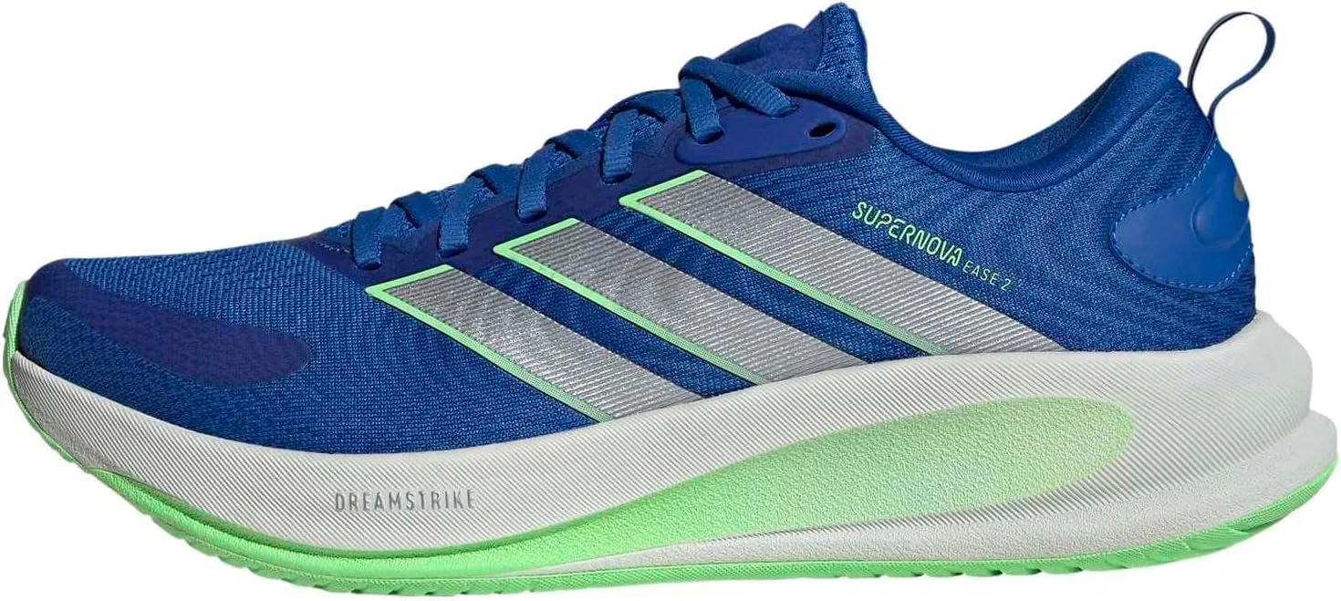 Мужские беговые кроссовки Adidas Supernova Ease 2, Blue Silver Met Lime Burst