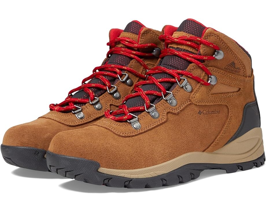 

Походная обувь Columbia Newton Ridge Plus Waterproof Amped, цвет Elk/Mountain Red