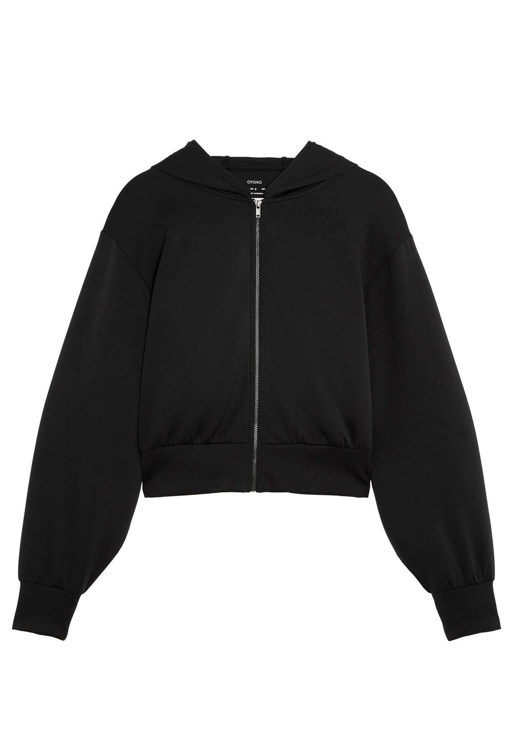 

Тренировочная куртка NEOPRENE-EFFECT HOODED CROP OYSHO, черный