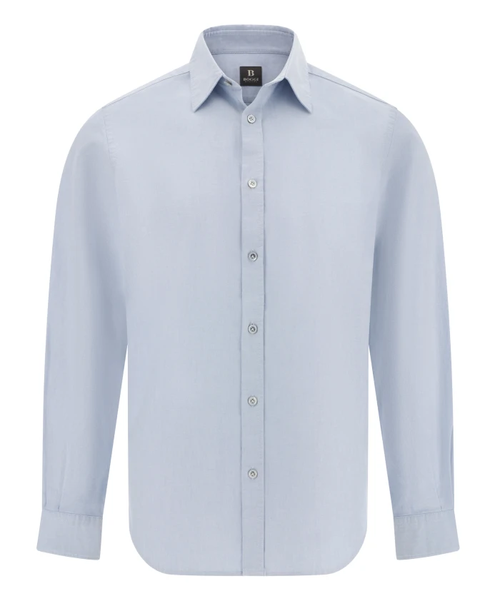 

Рубашка из оксфордского хлопка стандартного кроя Boggi Milano, синий