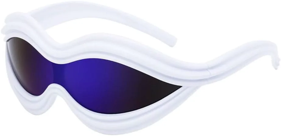 

Большие солнцезащитные очки в стиле стимпанк с сексуальными губами для женщин, модные солнцезащитные очки в стиле панк для женщин TYUVIVO, C4whitebluesilver