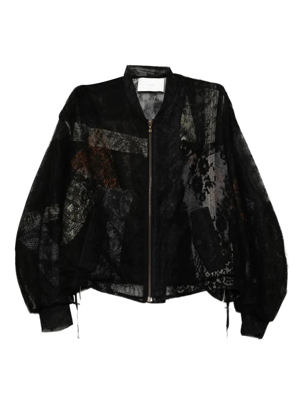 

Полупрозрачный кружевной бомбер Quetsche, черный