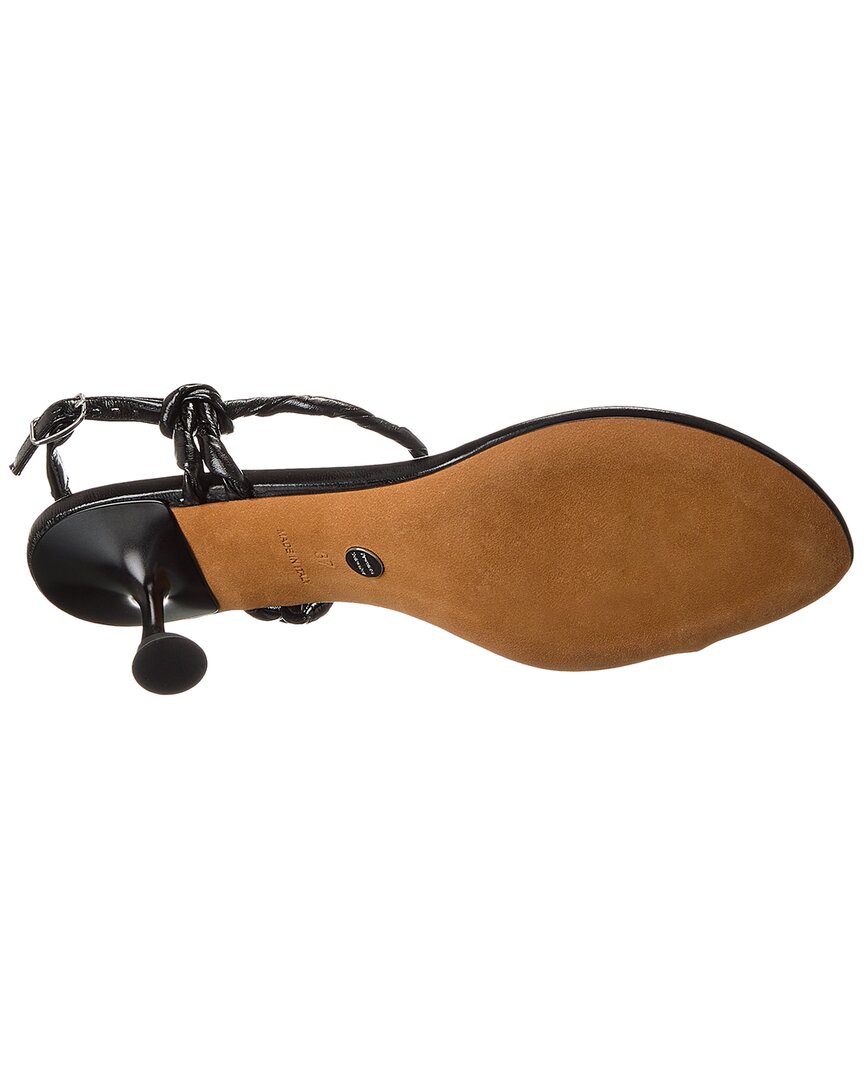 Proenza Schouler Tee Toe Leather Sandal, черный — фото 4
