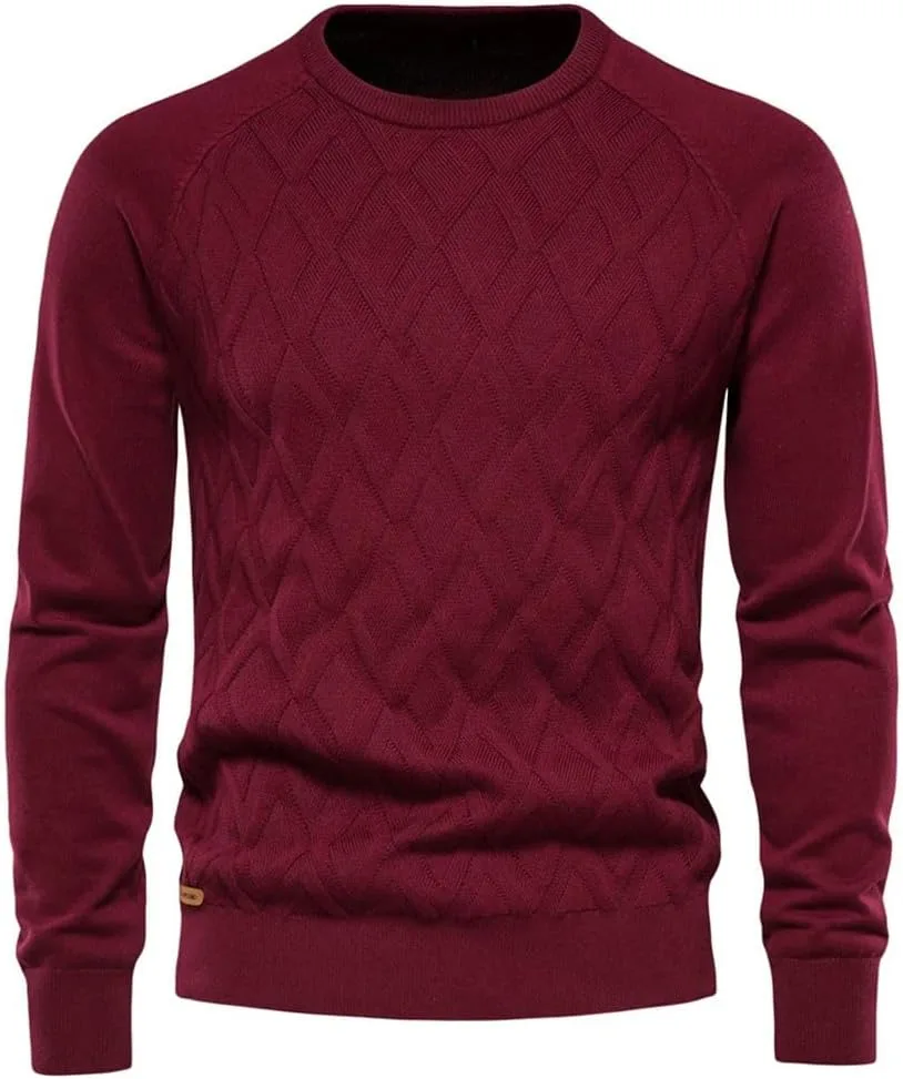 

Мужской свитер из мериносовой шерсти с длинным рукавом