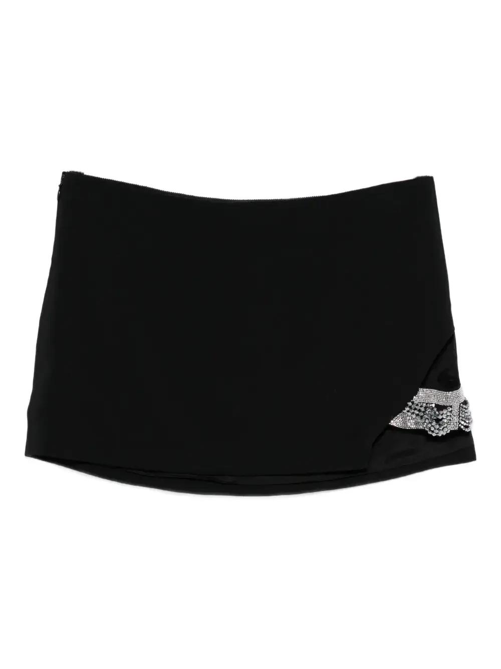 

Мини-юбка с панелями, украшенными бисером Amen, черный