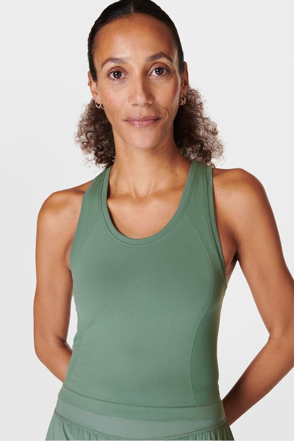 

Бесшовный тренировочный жилет для спортсменов Sweaty Betty, зеленый
