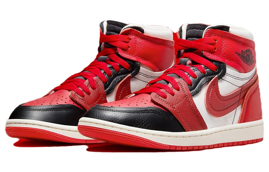 1 High Method Of Make Sport Red Women's, кроссовки женские Jordan, красный/белый/черный — фото 3