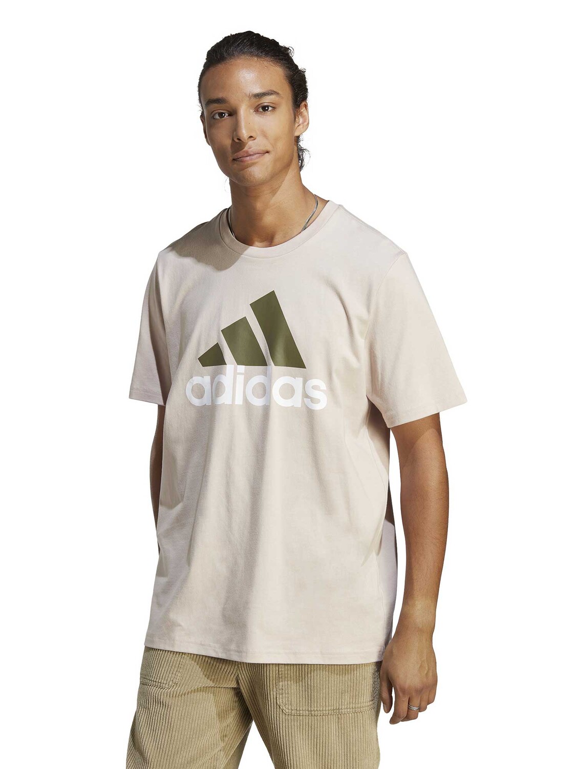 

Футболка Adidas Sportswear Essentials Single Jersey Big Logo, бежевый