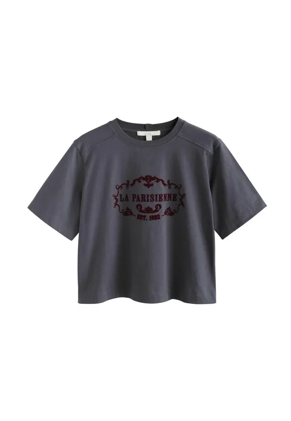 

Футболка стандартного кроя, плотная, с коротким рукавом, мягкая на ощупь, с принтом. Next, Charcoal Grey, Черный, Футболка стандартного кроя, плотная, с коротким рукавом, мягкая на ощупь, с принтом. Next, Charcoal Grey