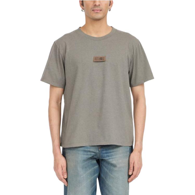 

Футболка с логотипом на заплатке MM6 Maison Margiela, 809 Taupe, Коричневый, Футболка с логотипом на заплатке MM6 Maison Margiela, 809 Taupe