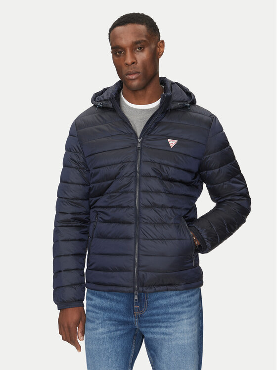 

Пуховик стандартного кроя Guess Jeans, синий