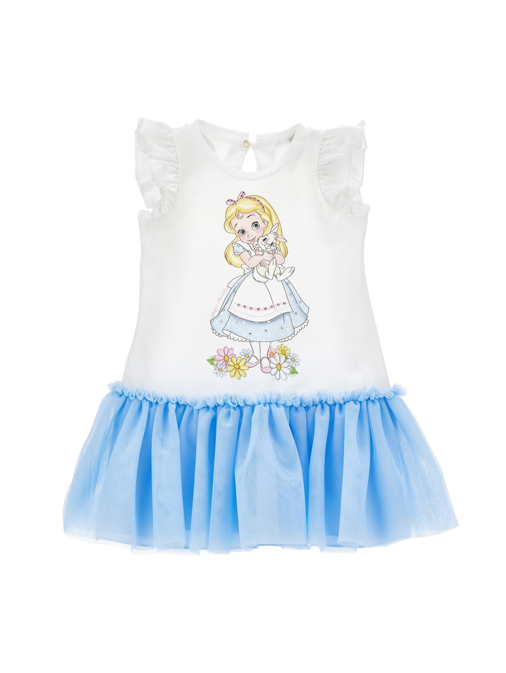 

Повседневное платье ALICE IN THE WORDERLAND DISNEY ABITO FREE TIME Monnalisa, белый