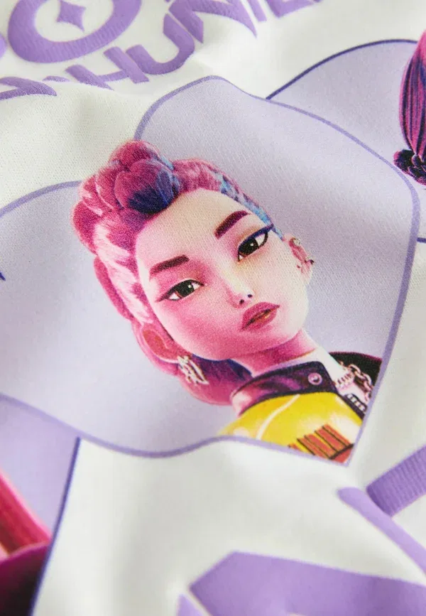 Футболка Regular fit Kpop Demon Hunters, Next, белая — фото 2