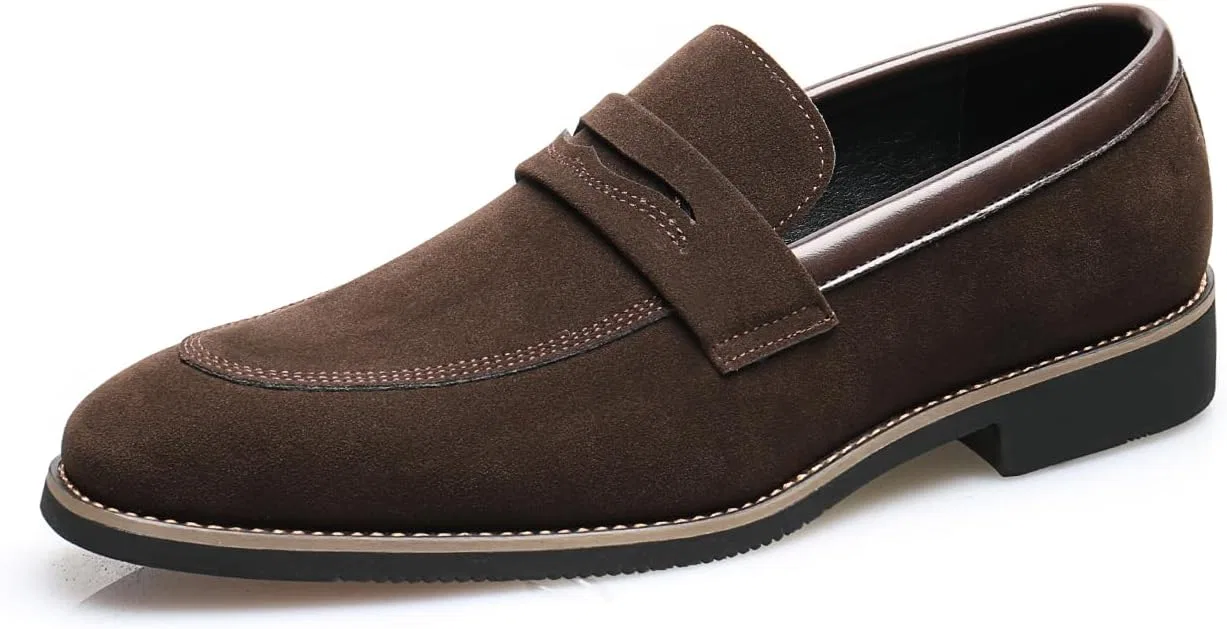 Лоферы мужские кожаные British Style Loafers, коричневый SJIUTLYUE