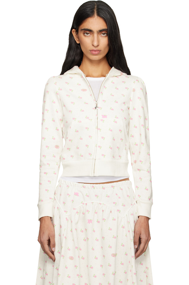 

Sandy Liang Толстовка с капюшоном белого цвета с кардамоном