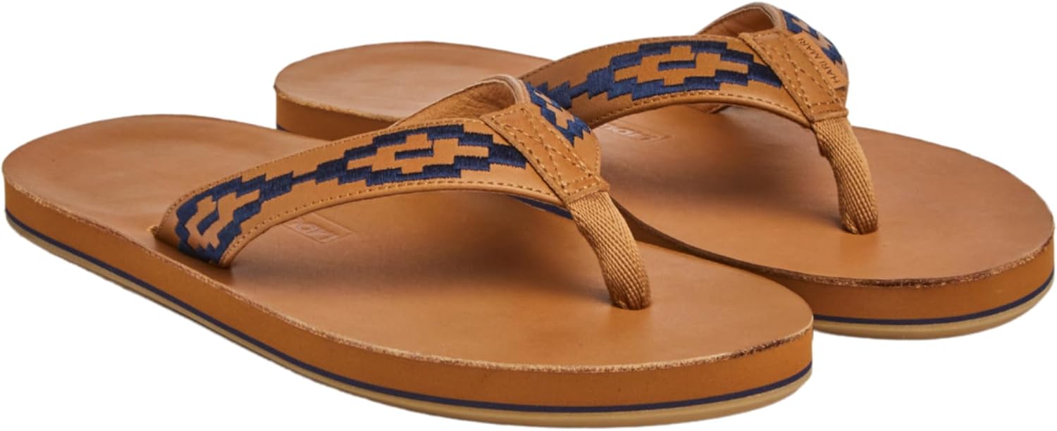 

Мужские премиальные кожаные шлепанцы с ремешками в стиле Юго-Запада Hari Mari, Tan