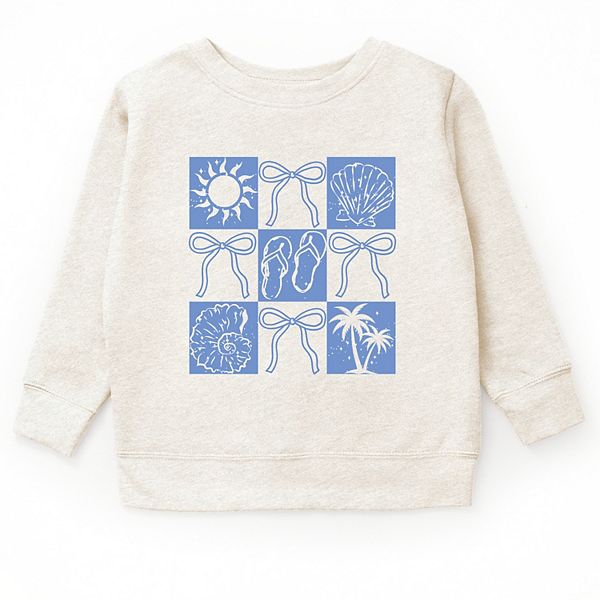 

Морская клетчатая кокетка молодежный свитшот The Juniper Shop, Natural