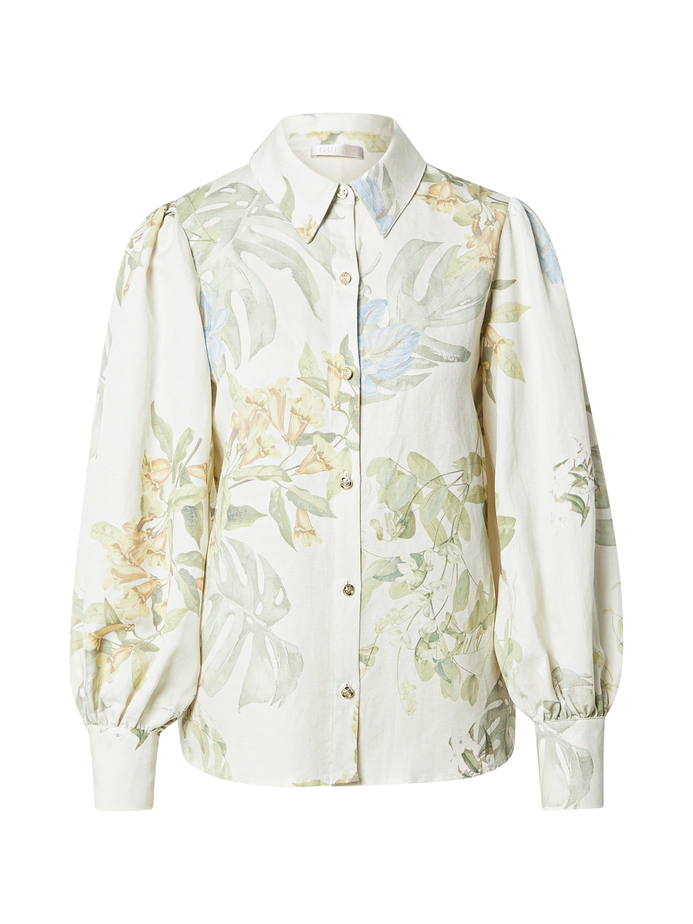 

GUESS Рубашка 'MIRIAM' в цвете хаки, пастельно-зеленая