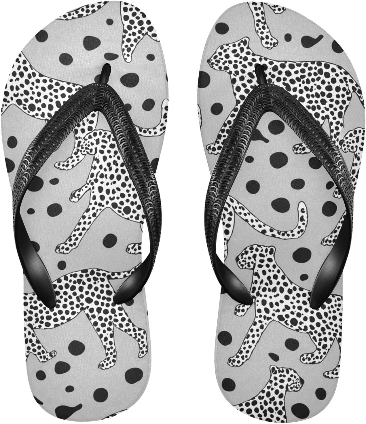 

Женские и мужские пляжные шлепанцы Leopards Grey для лета и повседневного ношения, тапочки для душа 20861825 Kfbe