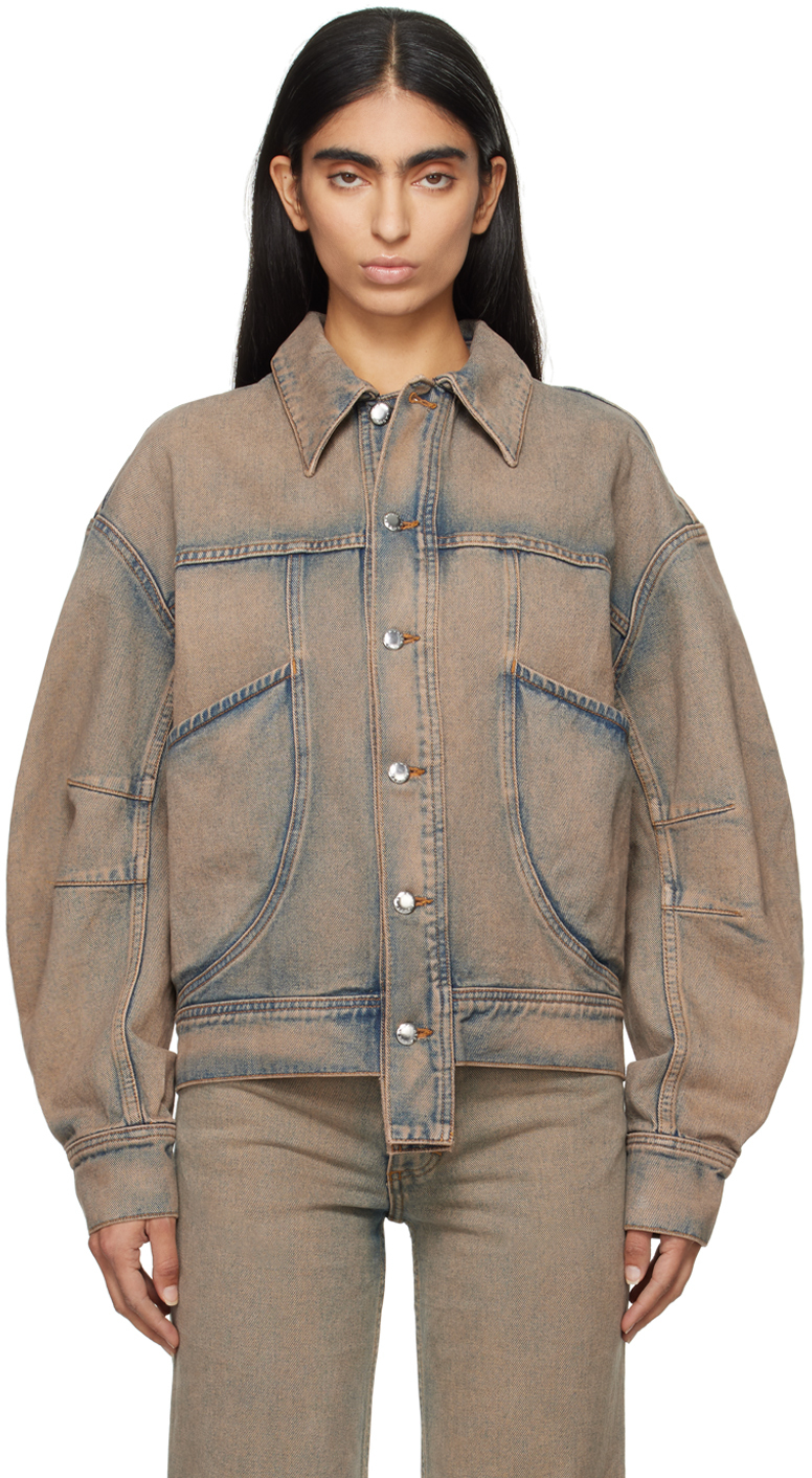 

Синяя джинсовая куртка 'EL' Redux Eckhaus Latta