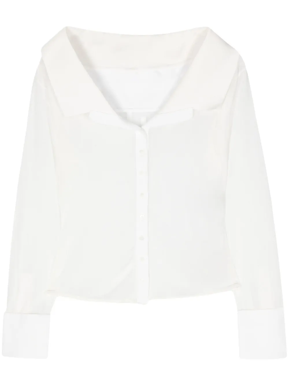 

Рубашка La chemise Brezza с открытыми плечами JACQUEMUS, белый