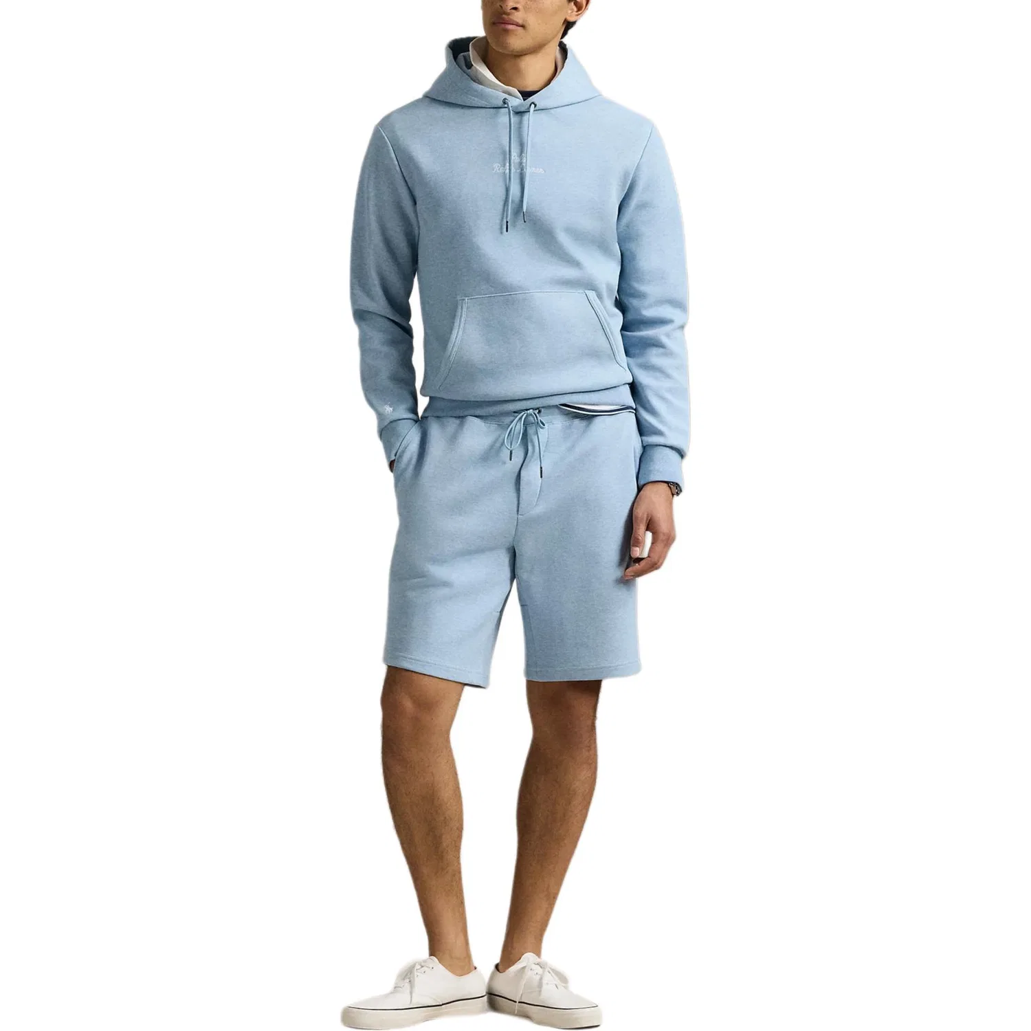Шорты с вышивкой логотипа Polo Ralph Lauren Light Blue — фото 3
