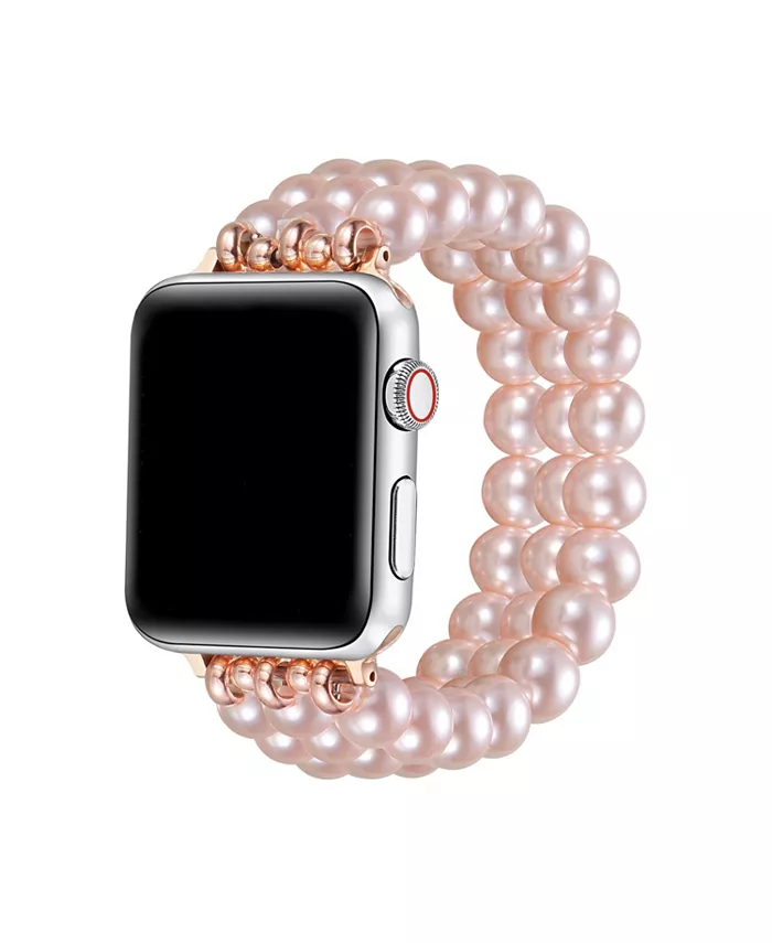 

Фиолетовый браслет с искусственными жемчужинами для Apple Watch 44,45,46,49mm Posh Tech, золотой
