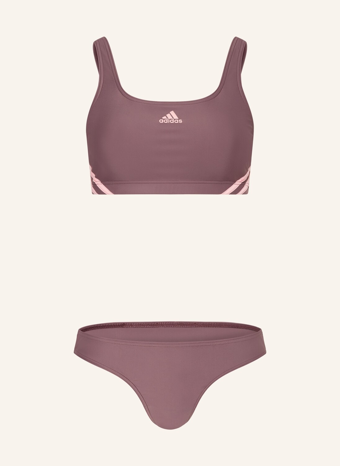 

Бикини-Бюстье в спортивном стиле с 3 полосками Adidas, фуксия