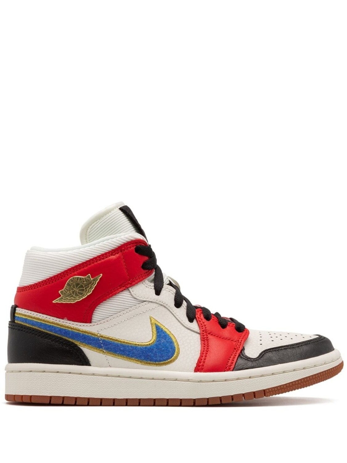 

Кроссовки Jordan Air Jordan 1 Mid SE, белый/красный/черный/голубой