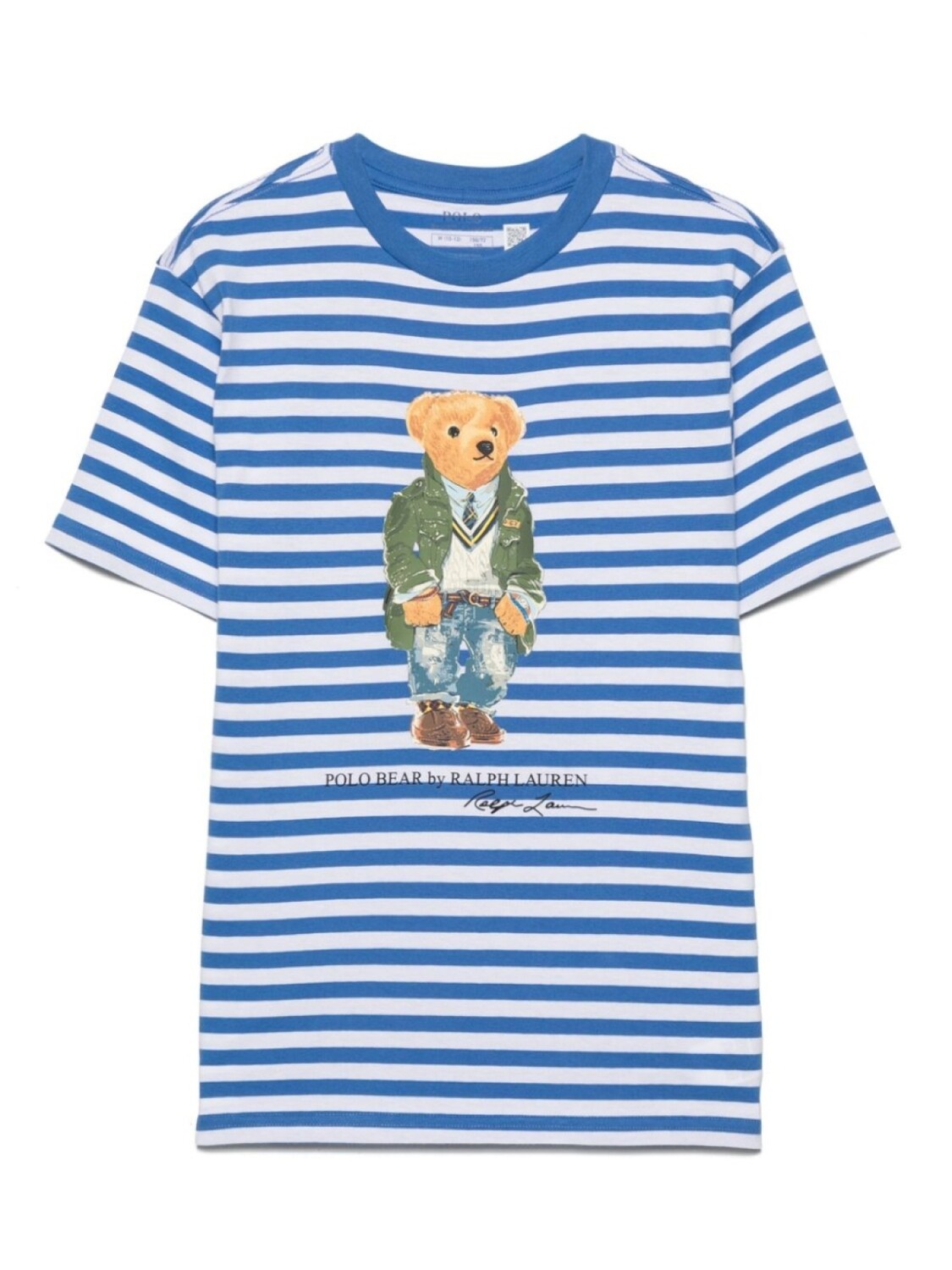 

Футболка в полоску с принтом Ralph Lauren Kids Polo Bear, синий