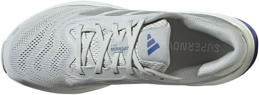 Мужские беговые кроссовки Adidas Supernova Rise 2, серебристый/серебристо-зеленый — фото 2