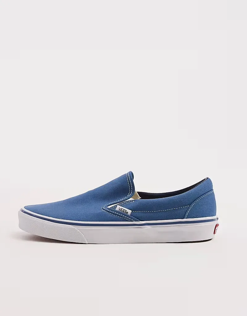 Кроссовки Vans Classic без шнурков, темно-синие — фото 2