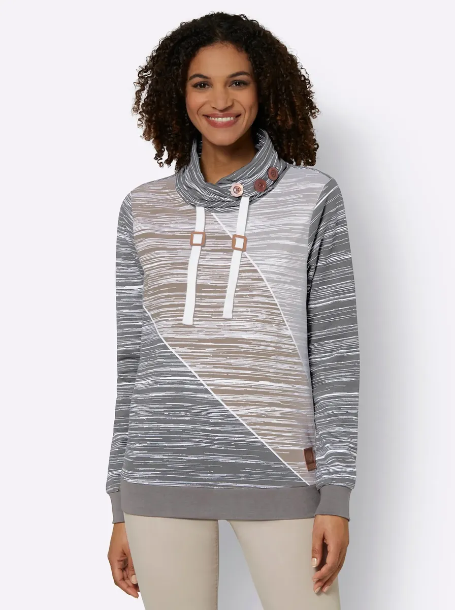 

Толстовка в стиле casual Casual Looks, цвет Grau-Ecru-Bedruckt