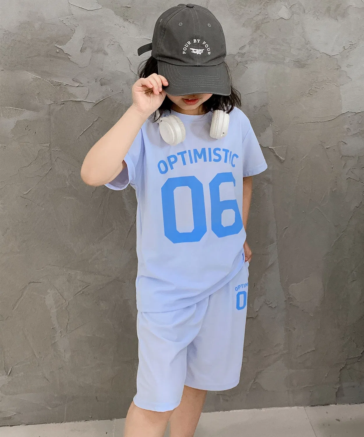 Детский набор футболка с номером и шорты aimoha, синий